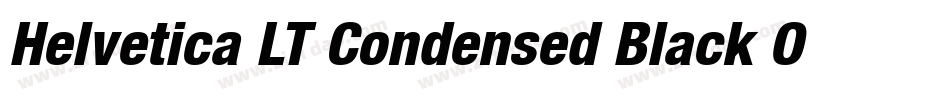 Helvetica LT Condensed Black Oblique字体转换